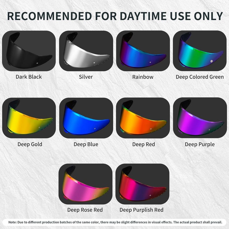 psler RF-1400 RF 1400 visor - CWR-F2R Face Shield Helmet Visor Motorcycle Helmet Shield Accessories Replacement for RF 1400 CWR-F2R NXR2 Z8,Deep red - Image 5